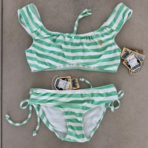 NWT Juicy Couture Velour Halter Bikini Size Medium